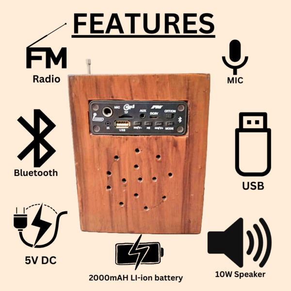 All In One Wooden Speaker - Image 6